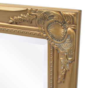 Oglindă de perete in stil baroc, 100 x 50 cm, auriu - Img 5