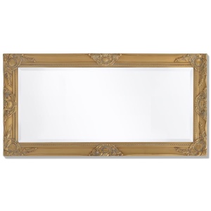 Oglindă de perete in stil baroc, 100 x 50 cm, auriu - Img 8