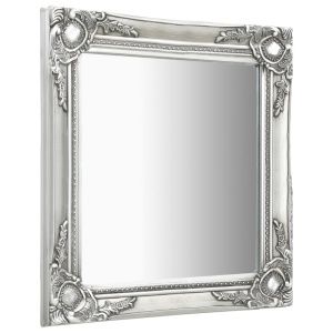 Oglindă de perete in stil baroc, argintiu, 50 x 60 cm - Img 3