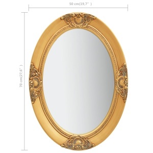 Oglindă de perete in stil baroc, auriu, 50 x 70 cm - Img 5