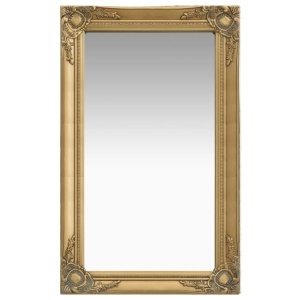 Oglindă de perete in stil baroc, auriu, 50 x 80 cm