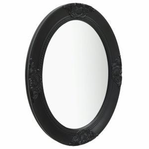 Oglindă de perete in stil baroc, negru, 50 x 70 cm - Img 2