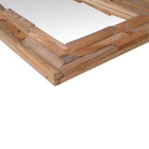 Oglindă decorativă din lemn de tec, 120 x 60 cm, dreptunghiular - Img 7