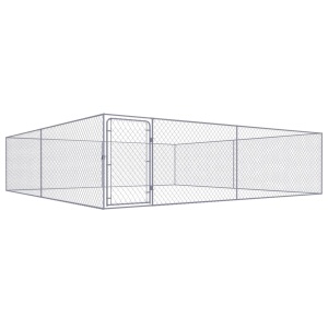 Padoc pentru câini de exterior, 4 x 4 x 1 m, oțel galvanizat