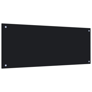 Panou antistropi bucătărie, negru, 100x40 cm, sticlă securizată - Img 2
