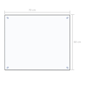 Panou antistropi bucătărie transparent 70x60cm sticlă securiz. - Img 9