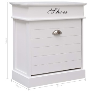 Pantofar, alb, 50 x 28 x 58 cm, lemn de paulownia - Img 7