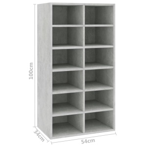 Pantofar, gri beton, 54x34x100 cm, PAL - Img 5