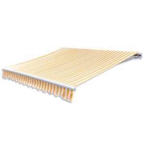 Pânză copertină Galben floarea-soarelui&alb 4x3 m (cadrul nu este inclus) - Img 2