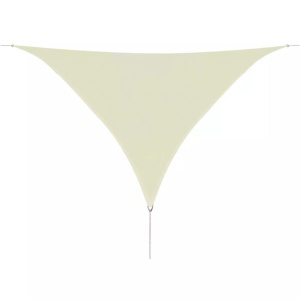 Pânză parasolar din HDPE triunghiulară 3,6x3,6x3,6 m, Crem