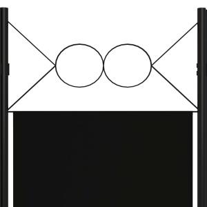 Paravan de cameră cu 3 panouri, negru, 120 x 180 cm - Img 6