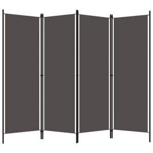 Paravan de cameră cu 4 panouri, antracit, 200 x 180 cm - Img 2