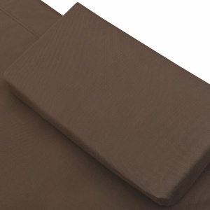 Pat șezlong de exterior, maro, material textil - Img 7