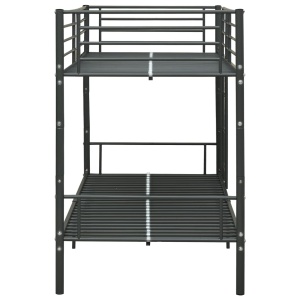 Pat supraetajat, negru, 90 x 200 cm, metal - Img 3