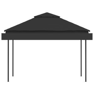 Pavilion cu acoperiș dublu extins 3x3x2,75 m antracit 180 g/m² - Img 5