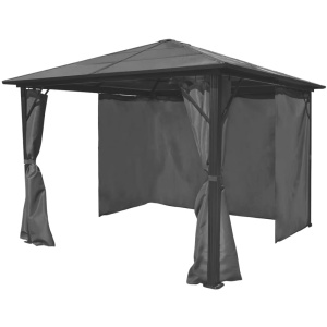 Pavilion cu perdea, antracit, 300 x 300 cm, aluminiu - Img 2