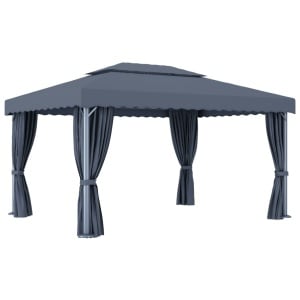 Pavilion cu perdea, antracit, 4 x 3 m, aluminiu - Img 7