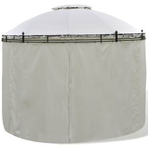 Pavilion cu perdele, crem, 3,5 x 2,7 m, rotund crem - Img 3