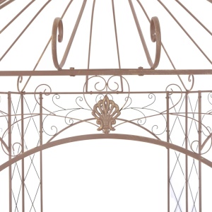 Pavilion de grădină, maro antichizat, 3 m, fier - Img 3