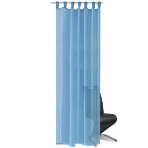 Perdea transparentă Turcoaz 140 x 245 cm 2 buc - Img 2