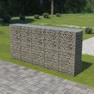 Perete gabion cu capace, 300 x 50 x 150 cm, oțel galvanizat