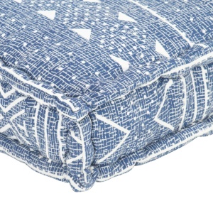 Pernă pentru canapea din paleți, indigo, textil, petice - Img 5