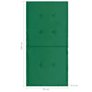 Perne scaun de grădină, 2 buc., verde, 100 x 50 x 3 cm - Img 6