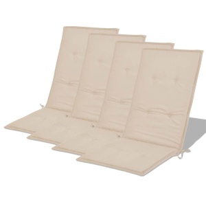 Perne scaun de grădină, 4 buc, crem, 120x50x3 cm - Img 3