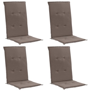 Perne scaun de grădină, 4 buc., gri taupe, 120 x 50 x 3 cm