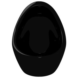 Pisoar de perete cu supapă pentru spălare, negru, ceramică - Img 7