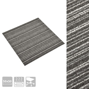 Plăci de pardoseală, 20 buc., antracit cu dungi, 50x50 cm, 5 m² - Img 3
