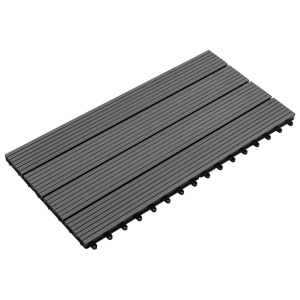Plăci de pardoseală, 6 buc., gri, 60 x 30 cm, WPC, 1 m² - Img 3