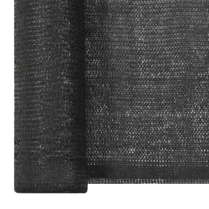 Plasă protecție vizuală, negru, 2 x 10 m, HDPE - Img 2