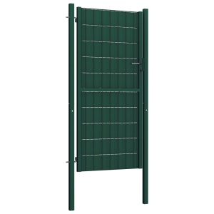 Poartă de gard, verde, 100 x 204 cm, oțel - Img 2