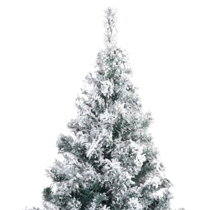 Pom de Crăciun artificial cu zăpadă, verde, 210 cm, PVC - Img 3