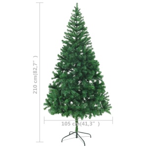 Pom de Crăciun artificial, suport din oțel, 210 cm, 910 ramuri - Img 6