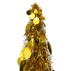 Pom de Crăciun artificial tip pop-up, auriu, 120 cm, PET - Img 2