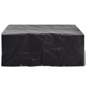 Prelată mobilier exterior din poliratan cu 10 inele 240 x 140 cm - Img 2