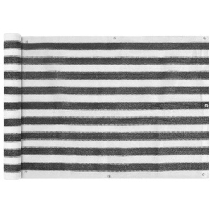 Prelată pentru balcon din HDPE, 75 x 400 cm, antracit și alb
