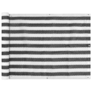 Prelată pentru balcon din HDPE, 90 x 400 cm, antracit și alb