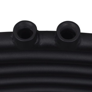 Radiator port-prosop incălzire baie, curbat, 480 x 480 mm, negru - Img 6