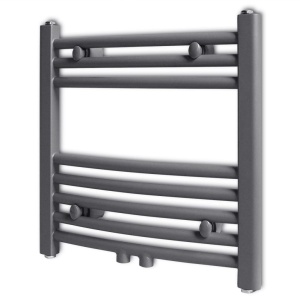 Radiator port-prosop incălzire centrală baie, curbat, 480x480 mm, gri