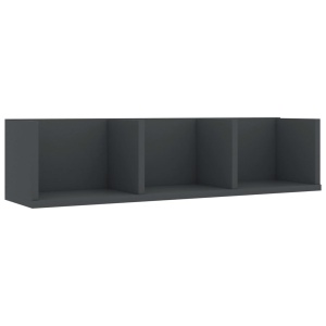 Raft de perete CD-uri, gri, 75 x 18 x 18 cm, PAL - Img 2