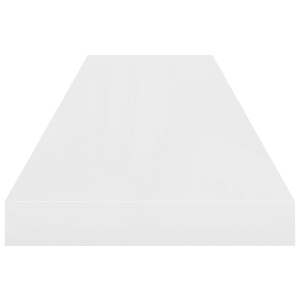 Raft de perete suspendat, alb extralucios, 90x23,5x3,8 cm, MDF - Img 8