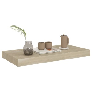 Raft de perete suspendat, stejar, 50x23x3,8 cm, MDF - Img 3
