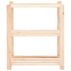 Raft depozitare 3 niveluri, 80x38x90cm, lemn masiv pin, 150kg - Img 3