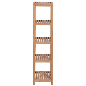 Raft depozitare baie, 4 niveluri, 42x42x165 cm, lemn tec masiv - Img 2