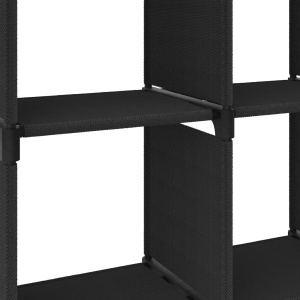 Raft expunere, 4 cuburi, negru, 69x30x72,5 cm, material textil - Img 6