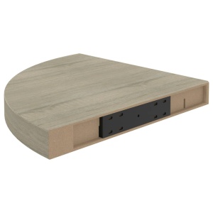 Rafturi colț suspendate, 4 buc., stejar, 35x35x3,8 cm, MDF - Img 6