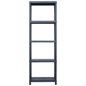 Rafturi de depozitare 5 buc. negru 60x30x180 cm plastic 125 kg - Img 3